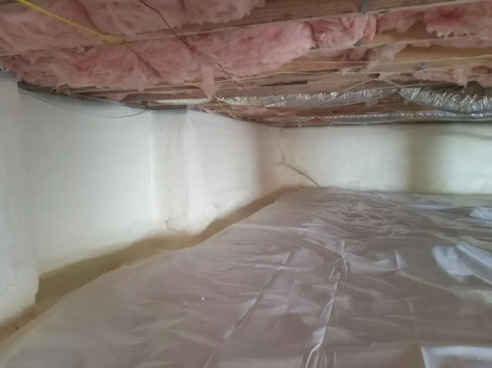 Crawl space encapsulation with closed-cell spray foam for Spray Foam Roofing in Tillmans Corner
